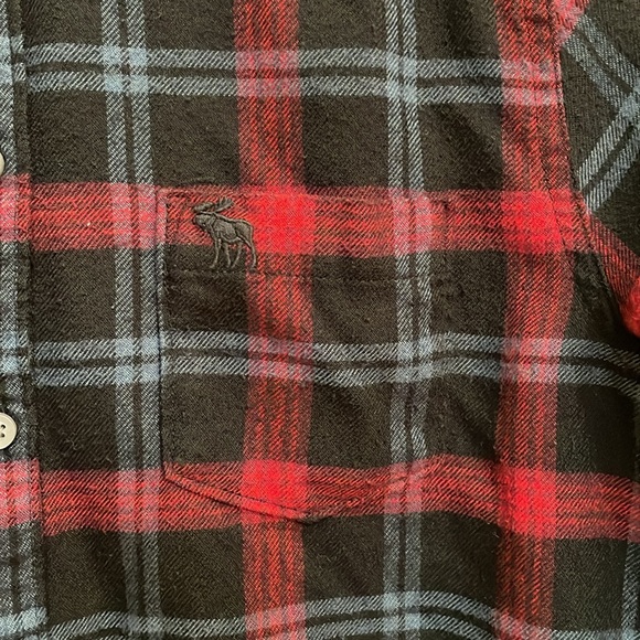 Abercrombie kids flannel button down size 11/12 - Picture 2 of 4
